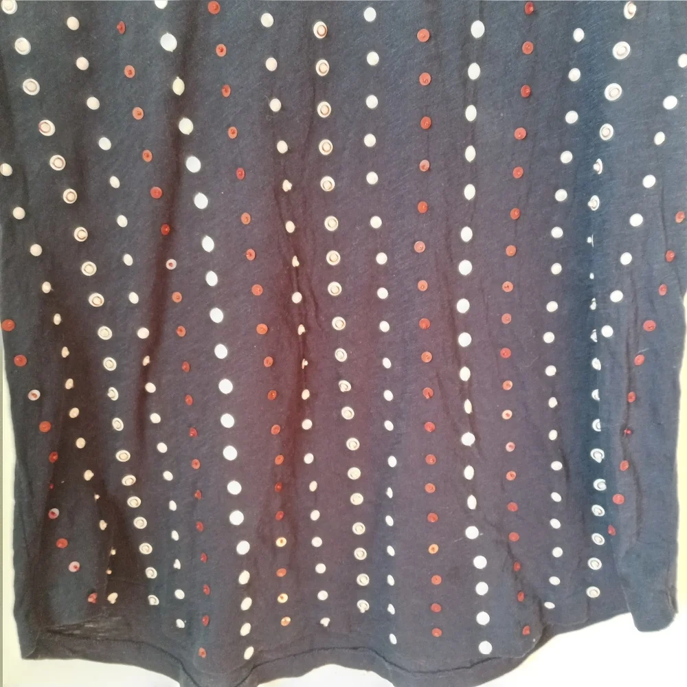 J.Crew L Blue Sequin Detail Muscle Top